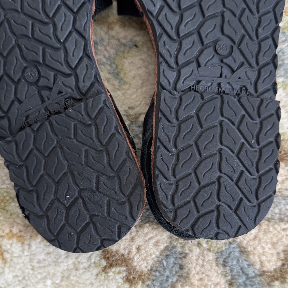 Black Leather Sandals - Picture 7 of 7